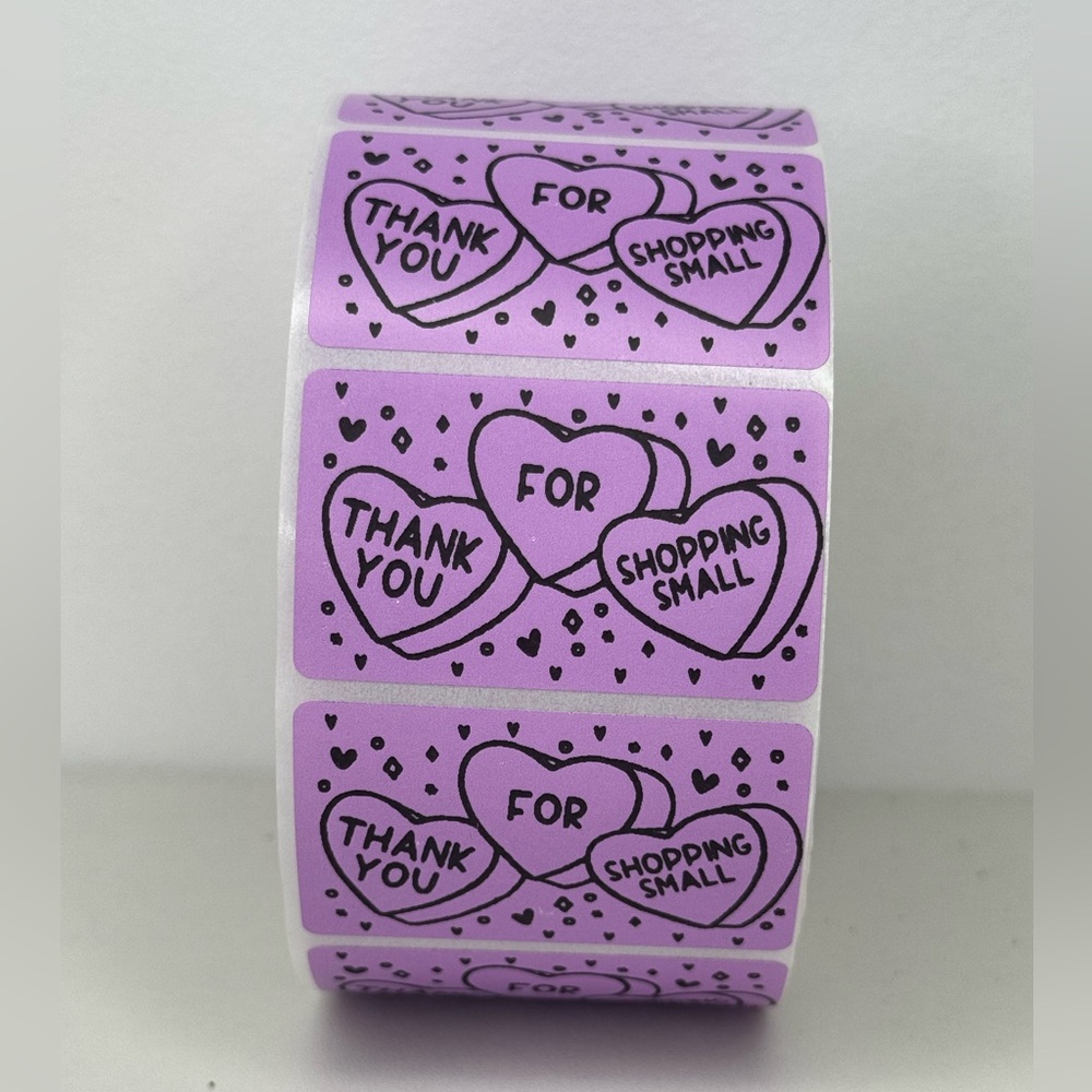 Thank You For Shopping Small, Valentine's Day Happy Mail Sticker, Heart Stickers - Picture 7 of 9